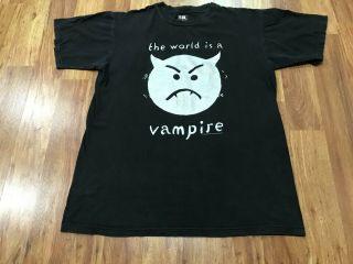 L - Vtg 1996 The Smashing Pumpkins The World Is A Vampire 90s Giant T - Shirt