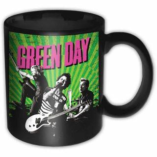 Green Day Official Distressed Tour Black Ceramic Mug Tea Coffee Cup Rock Punk