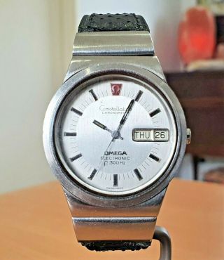 Vintage Omega Constellation Chronometer Ss Tuning Fork Watch Cal 1260 - Runs