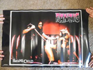 Danzig Satans Child 6:66 Rare Poster 22x34 1999 Scorpio Blue Grape Authentic