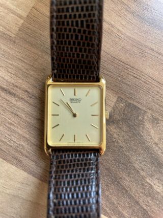 Vintage Seiko Quartz Watch 5420 - 5460 & Leather Strap - Men/women