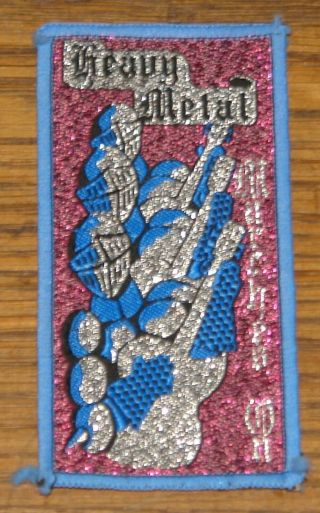 Heavy Metal Marching Vintage Embroidered Woven Colth Sewing Sew Patch