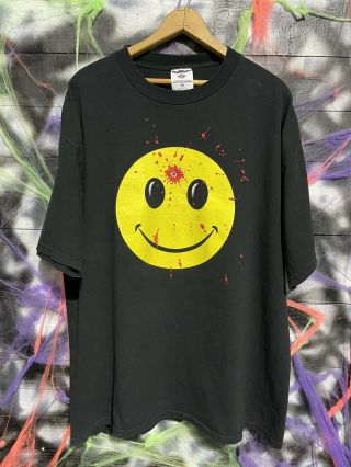 Vintage Smiley Face Head Shot Rare Tee T - Shirt 90’s Y2k Xxl Nirvana Grunge Rap