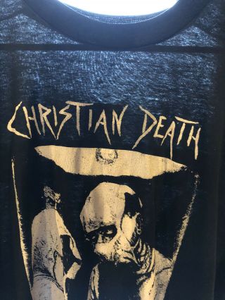 Vtg Christian Death Atrocities Screen Stars Worn Rozz Williams 50/50 Vintage L 2