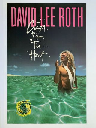1985 David Lee Roth Crazy From The Heat Promo Rock Poster 22 