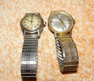 Vintage Lord Calvert & Hilton 17 Jewels Wind Up Watches Both Are Running
