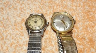 Vintage Lord Calvert & Hilton 17 Jewels Wind Up Watches Both Are Running 2