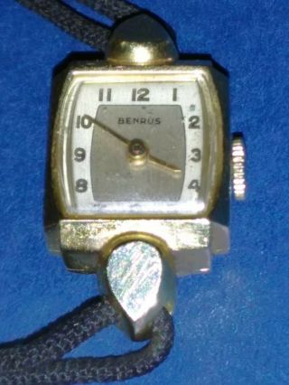Vintage Benrus Ladies Wrist Watch 14k Yellow Gold Case - Repair