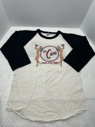 Vtg Concert Tee 1982 The Cars Shake It Up On The Road Raglan The Knits Xl Shirt