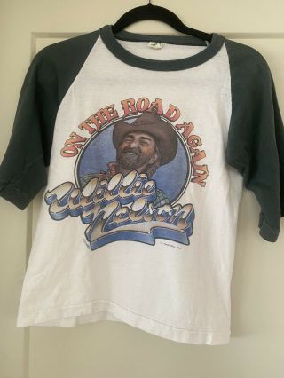 Vintage 1980 Willie Nelson Concert T - Shirt - Medium