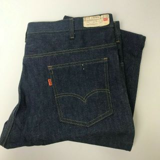 Vintage 1970s Nos Levis 646 Denim Jeans 42x30 Orange Tab