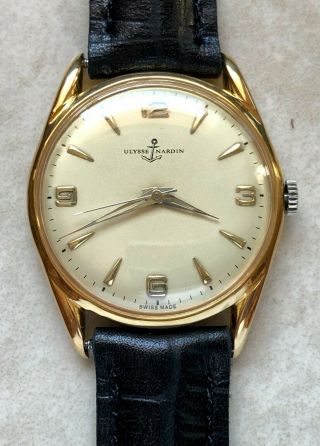 VTG ULYSSE NARDIN CHAMPAGNE DIAL 18KTS GOLD PLATED CASE FROM 1945 APROX 2
