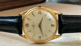 VTG ULYSSE NARDIN CHAMPAGNE DIAL 18KTS GOLD PLATED CASE FROM 1945 APROX 6