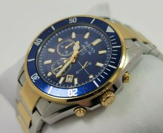 Bulova Marine Star Chronograph Blue Dial Stainless Steel Men ' s Watch 98B230 3