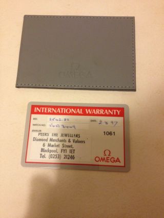 Omega Card Wallet And International Card.