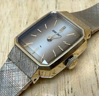 Vintage Seiko 11 - 3649 Lady 17 Jewels Gold Tone Hand - Wind Mechanical Watch Hours