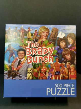 Jigsaw Puzzle The Brady Bunch 500 Piece Classic Tv Show “hawaii Bound” 18x24 Ful