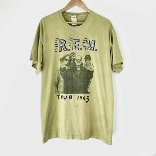 1990s Rem " Out Of Time " Vintage Tour Band Promo Tee Shirt 90s R.  E.  M.