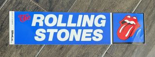 Vintage The Rolling Stones Bumper Sticker 1983 Rock Memorabilia