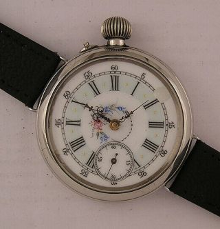 Lovely 120 Years Old Cylindre 1900 Swiss Fancy Dial Wrist Watch A,  Serviced