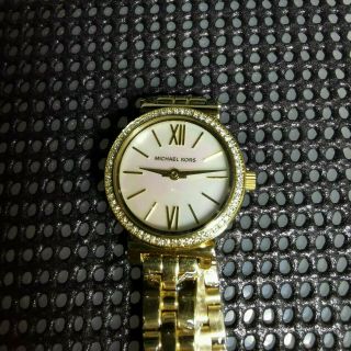 Old Stock Michael Kors Sofie Mk3833 Gold Plated Quartz Women Watch
