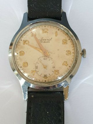 Gents Vintage Accurist 21 Jewel Watch Swiss Made And Ticking