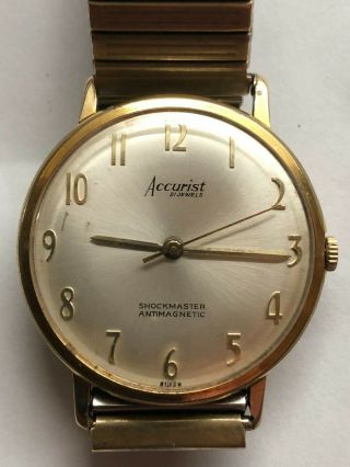 Accurist Shockmaster Vintage Gents 21 Jewels Mechanical Swiss Made Watch
