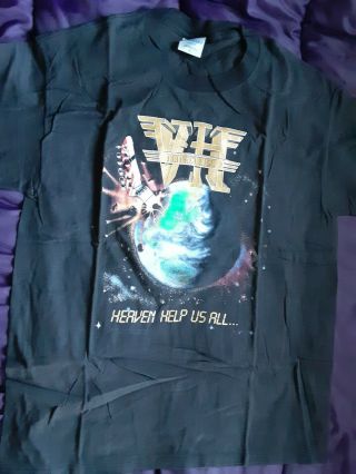 Van Halen " Heaven Help Us All.  " T - Shirt Xl 1990 Ultra Rare Vintage