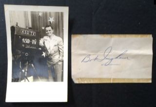 1950s Ksd - Tv (ksdk) Signed Photo Of Sportscaster Bob Ingham