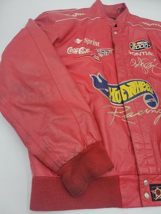 Hot Wheels Racing Kyle Petty 44 Leather Red Jacket Size XL 2
