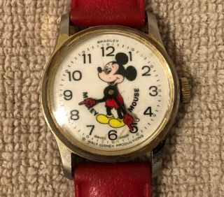 Vintage Bradley Walt Disney Mickey Mouse Watch - Wind Up
