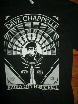 Black Dave Chapelle Radio City Music Hall 2014 " I Was There " T Shirt Large