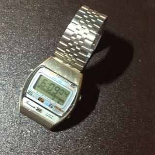 Vintage Mens Timemaster Alarm Chronograph Dual Time Digital Watch