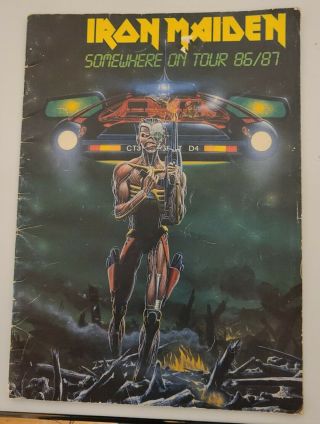 Iron Maiden Somewhere In Time 86 87 Tour Program Book