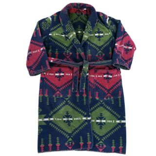 Vintage Beacon Blanket Robe By Cypress Southwest Navajo Aztec Tribal Terry Cloth