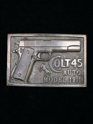 Vintage.  925 Adina Sterling Colt 45 Auto Model 1911 Belt Buckle 217.  9g (sz145)