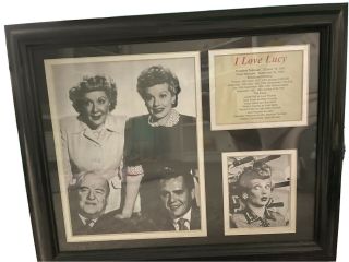 Framed Photo I Love Lucy Cast Fred Ethel Lucy Ricky