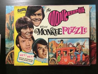 Vintage 1967 The Monkees Fairchild Jigsaw Puzzle Incomplete