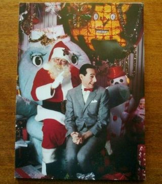 Set Of 5 Vintage Pee - Wee Herman " Happy Holidays " Christmas Cards