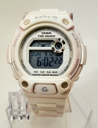 Casio Baby G - Shock Blx - 100 200m Tide Graph Chrono Quartz Watch Hour Battery