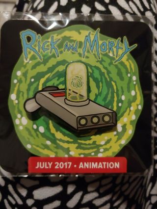 Exclusive Rick And Morty Portal Gun Pin July 2017 Loot Crate Dx