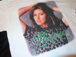 Shania Twain Vintage Xl Worn & Washed Concert T - Shirt/shania On Front And Back