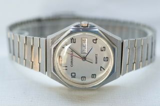 Caravelle Bulova Day Date Vintage Royal Oak Style Watch,  7 Jewels Quartz Puw - 241