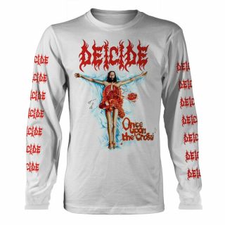 Once Upon The Cross (white) By Deicide Long Sleeve Shirt Official