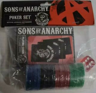 Poker Set Sons Of Anarchy Playing Cards & Chips Soa Official Licensed Contraband