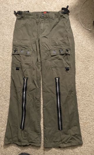 Tripp Nyc Vintage Green Bondage Pants Size 13