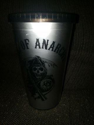 Sons Of Anarchy Motorcycle Club 18oz Carnival Travel Cup W/lid And Straw Hole
