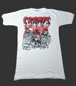 Vintage The Cramps Concert Punk Rock Band Off The Bone T - Shirt Size L