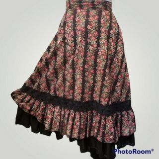 Gunne Sax Cabbage Rose Skirt