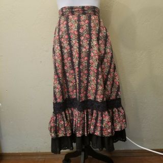Gunne Sax Cabbage Rose Skirt 2